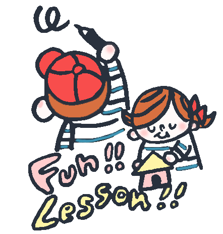 lessonを楽しむ生徒のイラスト